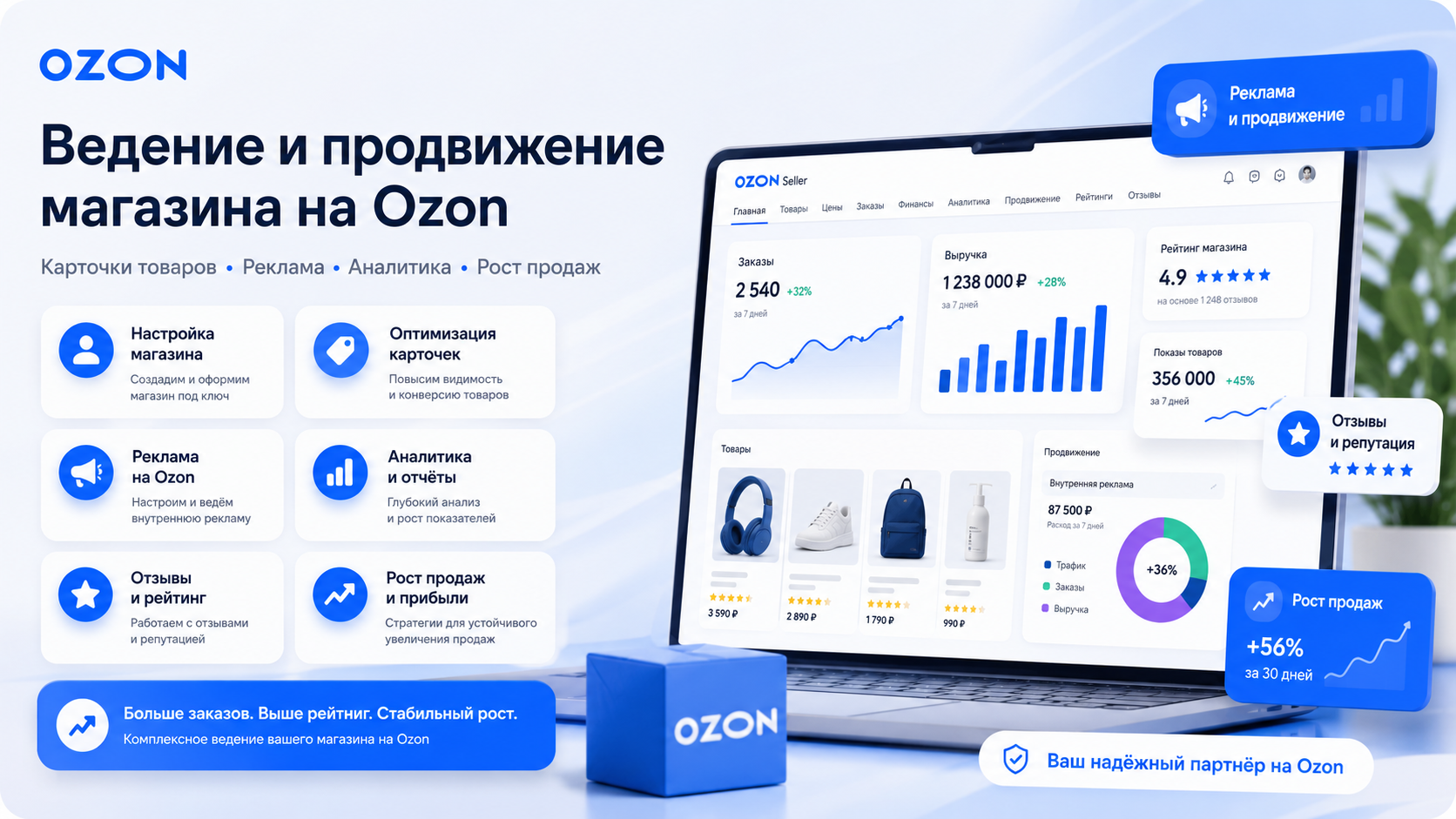 Ведение и продвижение магазина на Ozon
